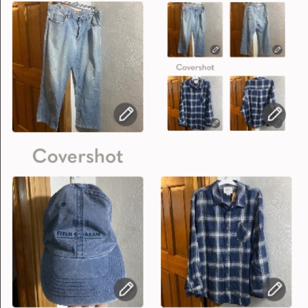 Field & Stream Boutique flannel+🧢+Bass jeans 36/30